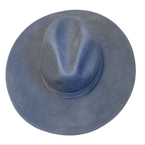 Free People Women's Dusty Blue Felt Brimmed Hat OS - Picture 2 of 5